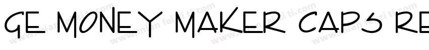 GE Money Maker Caps Regular字体转换